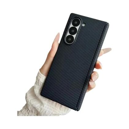 Imagem de Capa De Telefone MagSafe Com Textura De Fibra De Carbono Para Samsung Galaxy Z Fold 7 6 5 5G Capa De