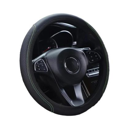 Imagem de Capa de Volante Antiderrapante em PU - Couro Respirável (37-38cm) - Acessório Universal para Carro