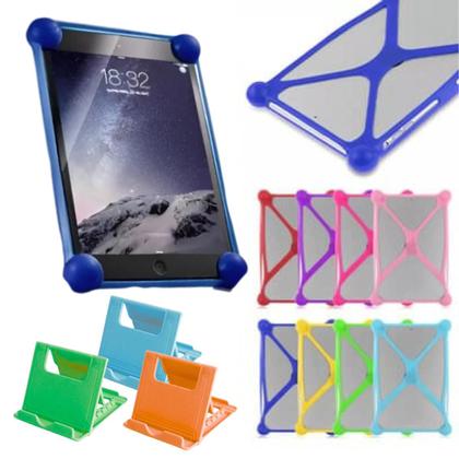 Imagem de Capa Emborrachada Ajustável p/ Tablet de 10 Polegadas + Suporte de Mesa