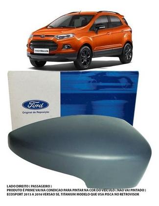 Imagem de Capa externa  espelho retrovisor externo lado direito passageiro(para pintar)ecosport 2013 2014 2015 2016