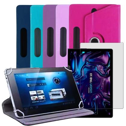 Imagem de Capa Giratória + Película para Tablet Vision Tab 10 Dupla Proteção