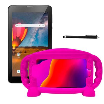 Imagem de Capa Infantil Emborrachada com Alça p/ Tablet 7 polegadas + Caneta Touch