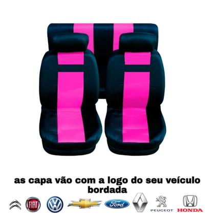 Imagem de capa para banco automotivo em tecido nylon cor rosa para Agile 2009