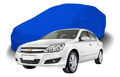 Imagem de Capa Para Cobrir Carros Sedã Azul Royal Com Elástico Tecido