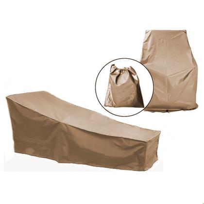 Imagem de Capa Para Espreguiçadeira Proteção Impermeável Moveis Área Externa Cores + Bolsa