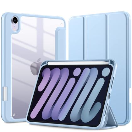 Imagem de Capa para iPad Mini 7 Mastten A17 Pro com porta-lápis azul celeste