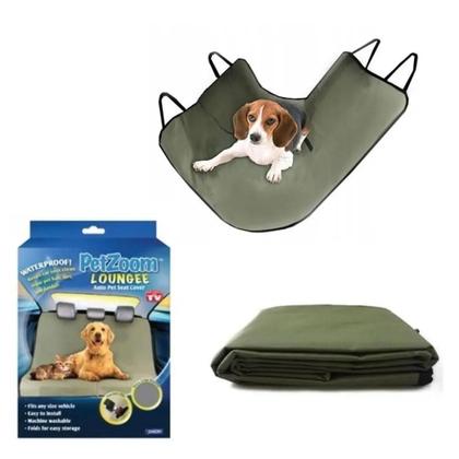 Imagem de Capa protetora banco carro dobravel transporte pet cachorro gato verde