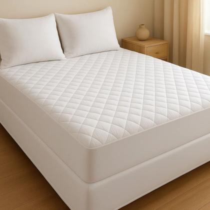 Imagem de Capa Protetora Colchão Queen Antiácaro e Antialérgica Matelassê 170 Fios Toque Pêssego Suave e Silenciosa Tecido Respiravel