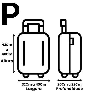 Imagem de Capa Protetora De Malas De Viagem Super Prática e Com Proteção de Riscos Da Sua Bagagem Tam P
