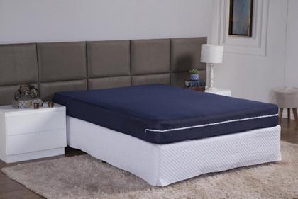 Imagem de Capa Protetora Para Colchão Casal Padrão Com Zíper Malha Gel Spandex Super Macia