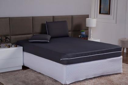 Imagem de Capa Protetora Para Colchão Casal Padrão Com Zíper Malha Gel Spandex Super Macia