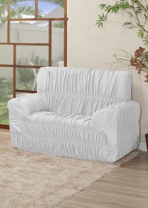 Imagem de Capa Protetora para Sofá de 2 Lugares Avulsa Elásticada 21 Elásticos em Malha Decoração Sala