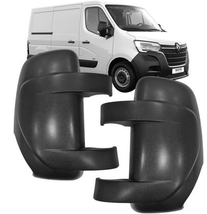 Imagem de Capa Retrovisor Renault Master 2013 até 2025 Braço Curto Com Furo de Pisca Par 2 Peças