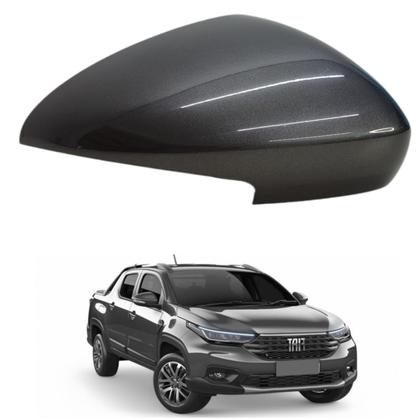 Imagem de Capa Retrovisor Strada Freedom 2021 2022 2023 2024 2025 Lado Direito Cinza Silverstone Com Furo