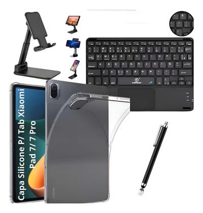 Imagem de Capa Silicone Transparente + Teclado Touch Para Mi Pad 7