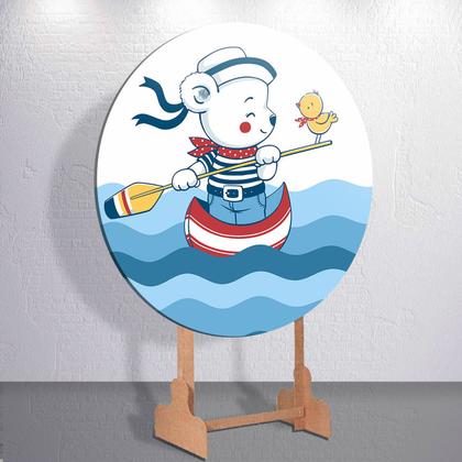 Imagem de Capa Sublimada p/ Painel Redondo Tema Ursinhos Diversificados Tamanhos Mini Grande Festa Infantil De