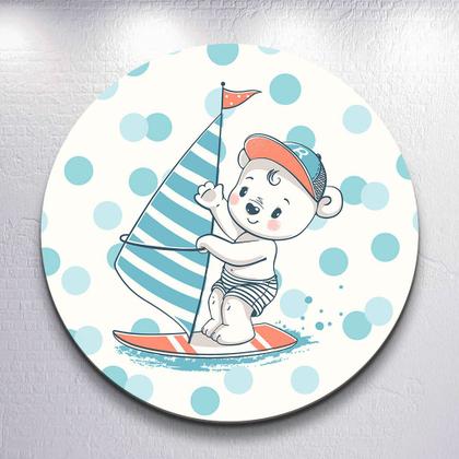 Imagem de Capa Sublimada p/ Painel Redondo Tema Ursinhos Diversificados Tamanhos Mini Grande Festa Infantil De