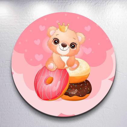 Imagem de Capa Sublimada p/ Painel Redondo Tema Ursinhos Diversificados Tamanhos Mini Grande Festa Infantil De