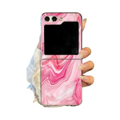 Imagem de Capa Transparente com Padrão de Mármore para Samsung Galaxy Z Flip 6/5/4/3