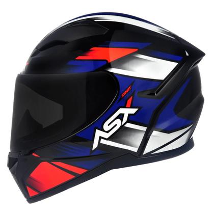 Imagem de Capacete ASX City - Start Preto brilhante/Vermelho/Azul