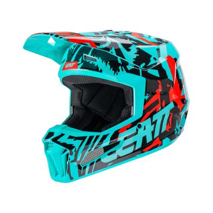 Imagem de Capacete Infantil Motocross Leatt 3.5 Aqua Preto