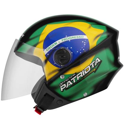 Imagem de Capacete Moto Aberto New Liberty Tree Patriota Viseira Cristal