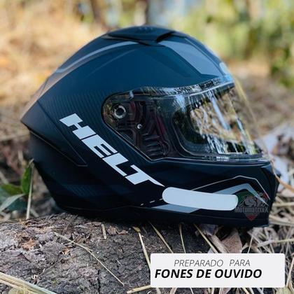 Imagem de Capacete moto preto Helt Avant masculino feminino