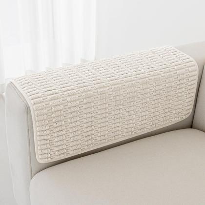 Imagem de Capas de braço de sofá Foxdecor Conjunto de 2 capas de braço de sofá Cream