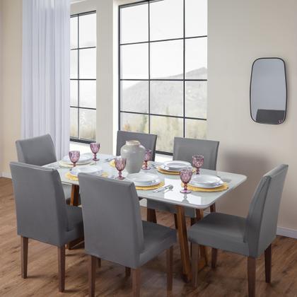 Imagem de Capas De Cadeira De Jantar E Sala Malha Gel Para 6 Lugares