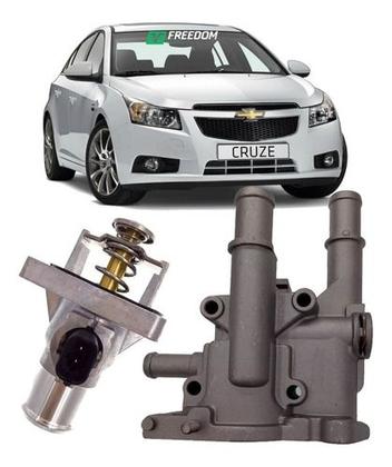 Imagem de Carcaça da valvula termostática gm cruze.sonic tracker 1.6 1.8 16v 2012 á 2016 kit c/valvula