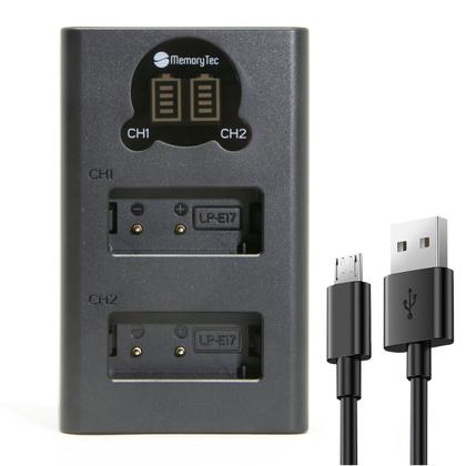 Imagem de Carregador duplo lp-e17 para canon