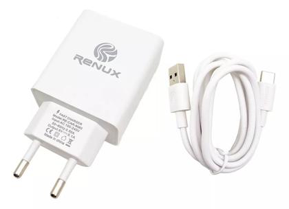 Imagem de Carregador Rápido Com Cabo V8 Renux Compatível Com ThinQ LG K10/ LG K10TV/ LG K11/ LG K12/ LG K8/ LG k4/ LG K9/ Q6/ Q6+