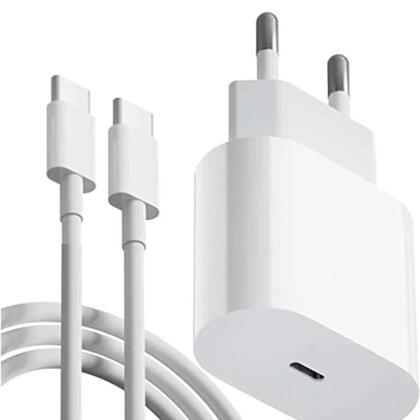 Imagem de Carregador Turbo Fonte 30w Usb-c+ Cabo Compatível iPhone 15 15 plus 15 pro 15 max