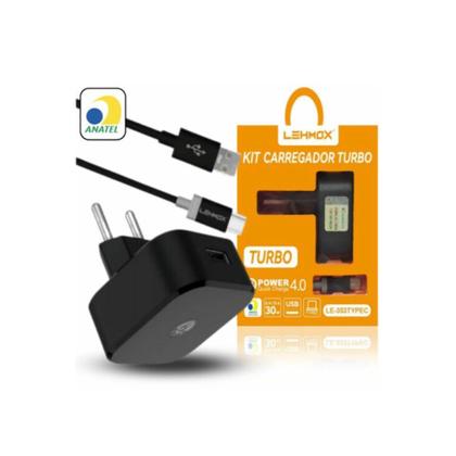 Imagem de Carregador Turbo Power Micro USB V8 30W Carga Ultra Rápida