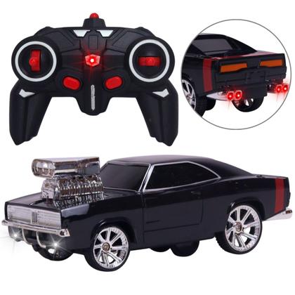 Imagem de Carrinho Controle Remoto Veloz Preto Furioso C/ Som e Luz - Castela