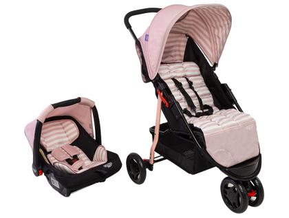 Imagem de Carrinho de Bebê com Bebê Conforto Cosco Kids Toffy Duo 3 Rodas 0 a 15kg