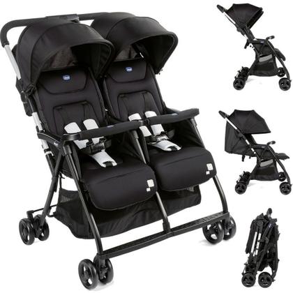 Imagem de Carrinho De Bebê Gêmeos Ohlala Twin Black Night - Chicco