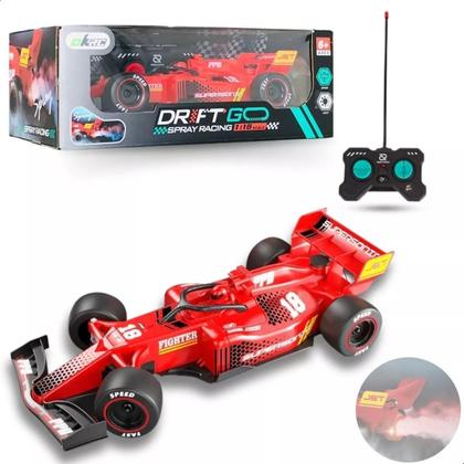 Imagem de Carrinho F1 Controle Remoto Fumaça Led E Simulação Realista