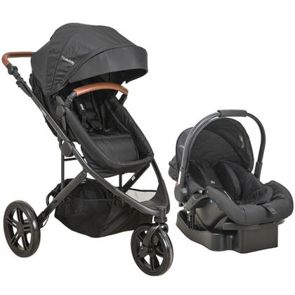 Imagem de Carrinho Trek Preto com Bebê Conforto e Base Kiddo