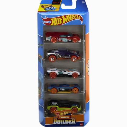 Imagem de Carrinhos Hot Wheels Track Builder HTV52 c/ 5 Carros - Mattel