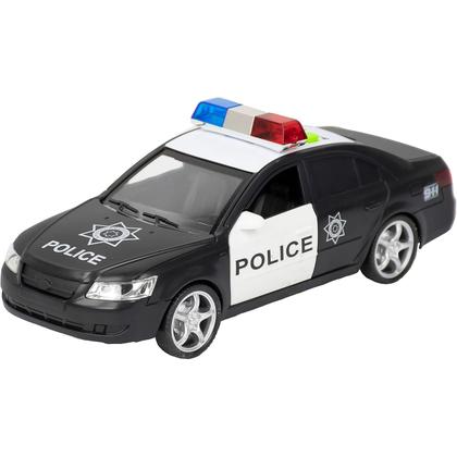 Imagem de Carro de Polícia C/ Luzes Som Abre Porta Viatura Carrinho P/ Fricção Brinquedo Infantil Menino - BBR Toys