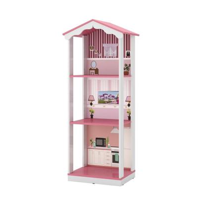 Imagem de Casa de Boneca dos Sonhos 3 Cômodos Branco Rosa Ofertamo