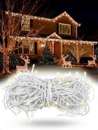 Imagem de Cascata Pisca 400 Led Fixa Efeito Strobo 10metros Extensivel