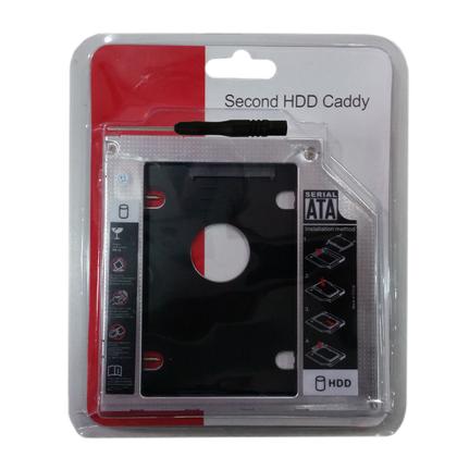 Imagem de Case Adaptador Caddy 12,7mm Dvd P/segundo Hd Ou Ssd 2.5 Sata caddy12
