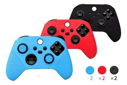 Imagem de Case Compatível Xbox One S X Capa Controle 2 Pares Grips Analógico