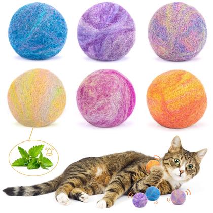 Imagem de Cat Toy Retro Shaw Catnip Balls com Catnip & Bell, pacote com 6