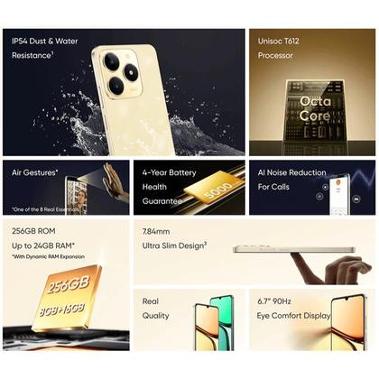 Imagem de Celular Smartphone Realme C61 4G 4 128GB Versão Global DOURADO