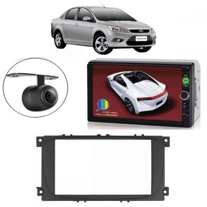 Imagem de Central Multimídia 2 Din Mp5 Ford Focus Hatch Câmera Moldura