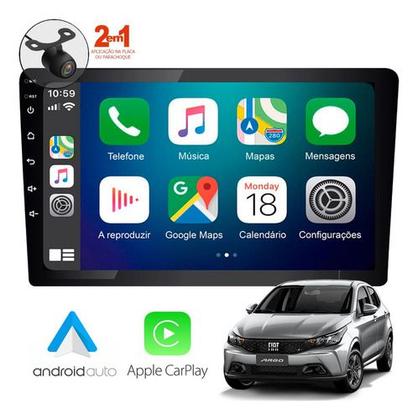 Imagem de Central Multimídia 9 Polegadas Fiat Argo Cronos  2017 2024 Bluetooth USB Carplay AndroidAuto Celular