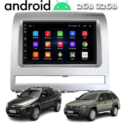 Imagem de Central Multimidia Android Fiat Palio Strada Siena Adventure Weekend Gps Wifi Espelhamento Carplay